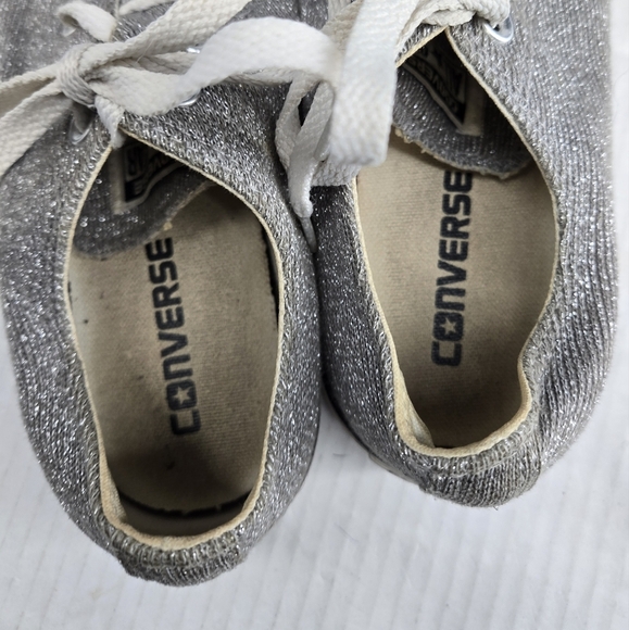Converse Silver Glitter Sneakers 9 - Picture 3 of 7